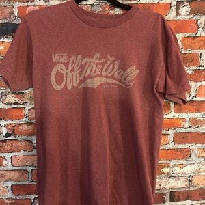 Vans Men's Maroon 'Off The Wall' Tee